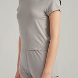 Swarovski Grey Silk Blend Brief Shorts