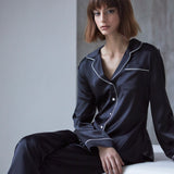 Mulberry Silk Black Pyjama Set