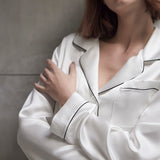 Classic White Silk Pyjama Set