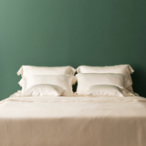 Pearl White Silk Bed Set