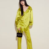 Lime Silk Pyjama Set