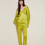 Lime Silk Pyjama Set