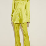 Lime Silk Pyjama Set