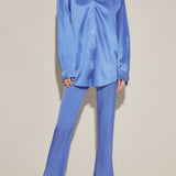 Cobalt Blue Silk Pyjama Set