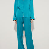 Turquoise Classic Silk Pyjama Set