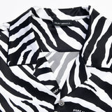 Zebra Print Black Short Silk Pyjama Set