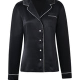 Mulberry Silk Black Pyjama Set