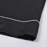 Pearl & Crystal Black Silk Pyjama Set