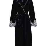 Black Velvet Lace Robe