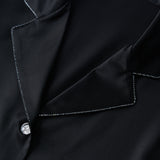Muse Feather and Crystal Black Pyjama Set