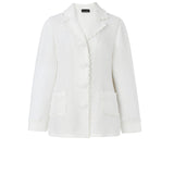 White Crinkled Silk Pyjama Set