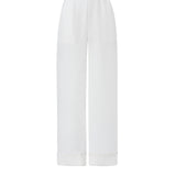 White Crinkled Silk Pyjama Set