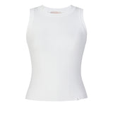 Silk White Silk Blend Tank Top