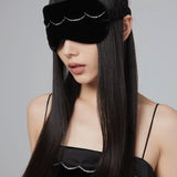 Black Velvet Crystal Eye Mask