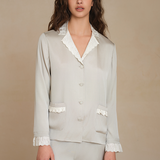 The Purity Series Soluble Lace Trim Silk Suit