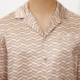 Men's Brown Monogram Print Pyjama Set