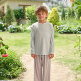 NUDE Collection Kids' Knit Button-Up Long Sleeve