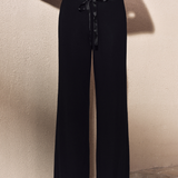 NUDE Modal-Silk Pyjama Set with Detachable Feather Trim