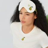 Maria Farrar Series Silk Pear Eye Mask with Swarovski Crystals