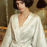 Lily of the Valley Series Pearl Silk Robe