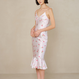 London Rose Silk Slip Maxi Sundress