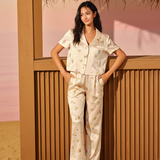 Silky Miracle x Hello Kitty Hawaii Vacation Series Short Sleeve Long Pants Pyjama Set