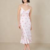 London Rose Silk Slip Maxi Sundress