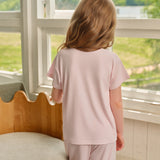 NUDE Collection Kids' Knit Short-Sleeve Long Pants Set