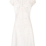 Strawberry Series Silk Puff-Sleeve Mini Dress