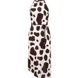 Cow Print Silk Dress