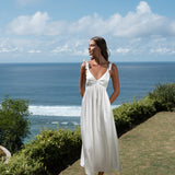 The Purity Series French Bow Long Lounge Gown