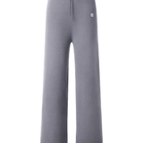 CloudKnit Silk-Cashmere Trousers with Silk Ruffle Cuffs