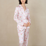 London Rose Silk Crystal Pyjama Set