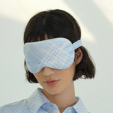 Blue Check Eye Mask