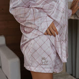 Check Crystal Embroidered Short Pyjama Bottoms