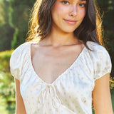 Strawberry Series Silk Puff-Sleeve Mini Dress