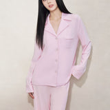 Pink Knit Classic Long Sleeve Pyjama Shirt