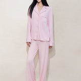 Pink Knit Classic Long Sleeve Pyjama Shirt