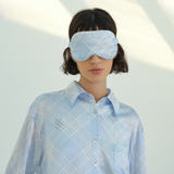 Blue Check Eye Mask