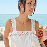 Strawberry Series Silk Embroidered Camisole & Shorts Set