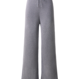 CloudKnit Silk-Cashmere Pointelle Wide-Leg Trousers