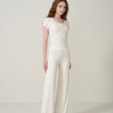 Petite Flower Knit Trousers