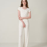Petite Flower Knit Trousers