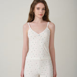 Petite Flower Knit Cami Shorts Set