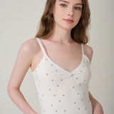 Petite Flower Knit Cami Shorts Set