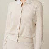 CloudKnit Dot Jacquard Silk-Cashmere Knit Cardigan