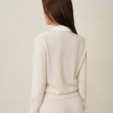 CloudKnit Dot Jacquard Silk-Cashmere Knit Cardigan