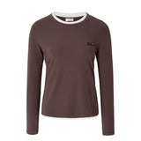 NUDE Silk-Blend Layered Long Sleeve Top