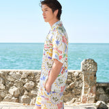 Pasta Club Collection Men's Silk Vacation Shorts Set