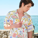 Pasta Club Collection Men's Silk Vacation Shorts Set